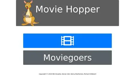 movie hopper web app homepage thumbnail
