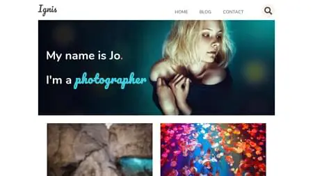 photography website homepage thumbnail