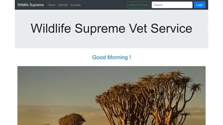 wildlifesupreme web app homepage thumbnail